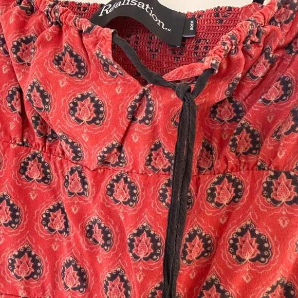 Realisation Par Stylish Red Patterned Dress - Picture 3 of 4